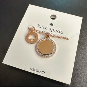 Kate Spade Rose Gold Necklace with Crystal Details